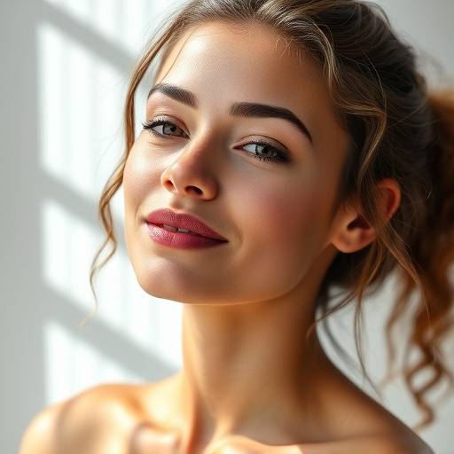 Clean and bright beauty portrait shot in The Gallery studio