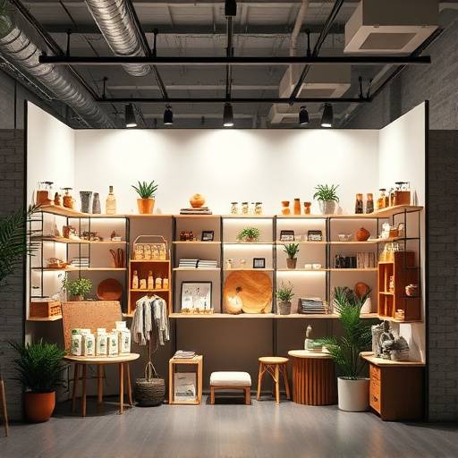 Dynamic product display arrangement in The Loft studio