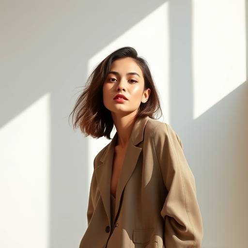 Fashion portrait session with soft natural light in The Minimalist studio