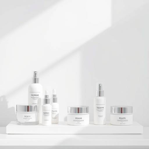 Minimalist product display for a skincare brand in The Gallery studio