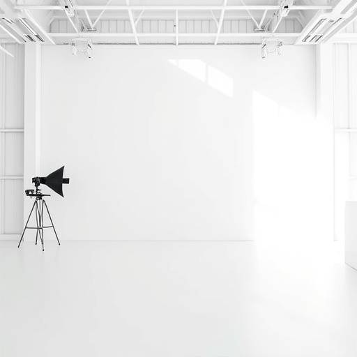 Spacious view of The Gallery studio with a large white cyc wall